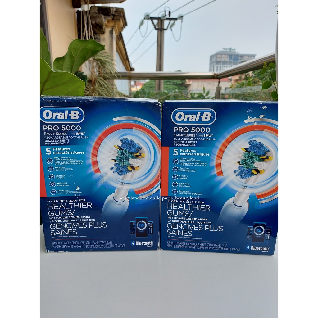 [Hàng Đức] Bàn chải đánh răng điện Oral B pro 5000 kết nối bluetooth