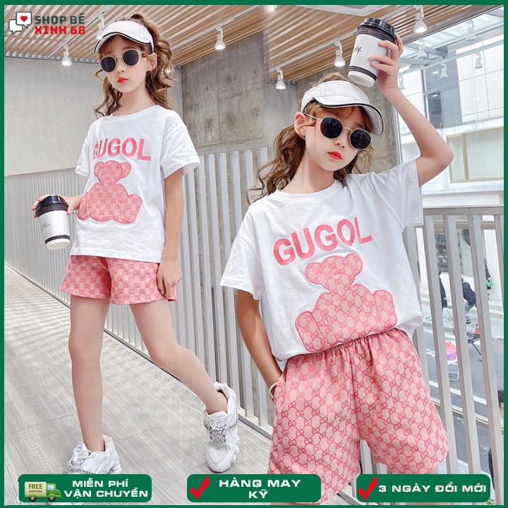 set đồ bé gái 15-45kg, đồ bộ bé gái 4-15 tuổi gugol xinh xắn đáng yêu, vải mềm mát thấm hút mồ hôi,hàng may kĩ