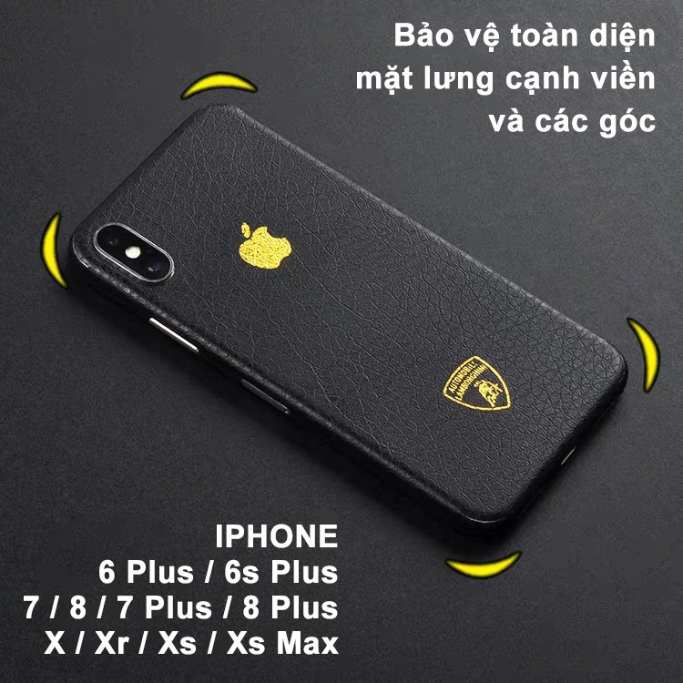 Miếng Dán Mặt Lưng Iphone Giả Da Full Viền