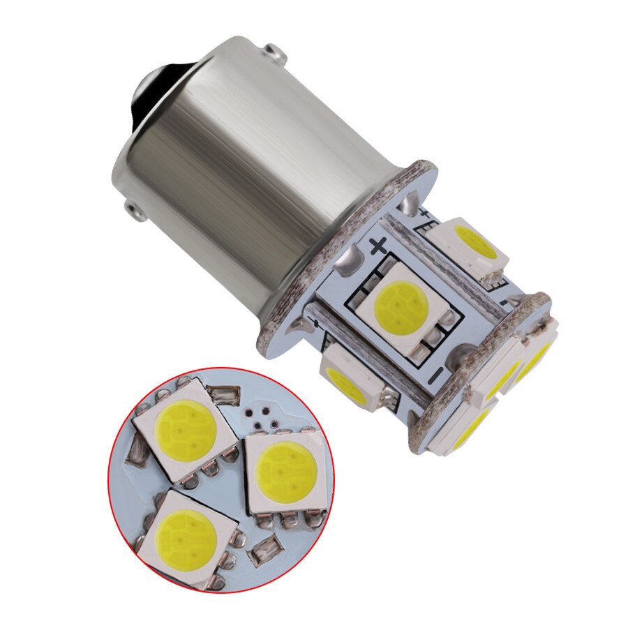 Đèn LED Tín Hiệu 1156 S25 p21W Ba15s 8 5050 SMD 12V 24V Ánh Sáng Trắng Cho Xe Hơi