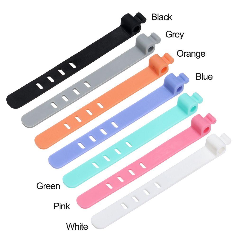 Bộ 5 Dụng Cụ Quấn Dây Cáp Bằng Silicone 4 Lỗ Tiện Dụng