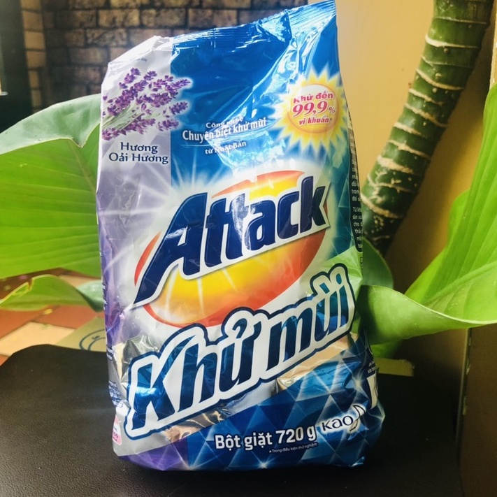 Bột giặt Attack khử mùi - Hương oải hương 720g