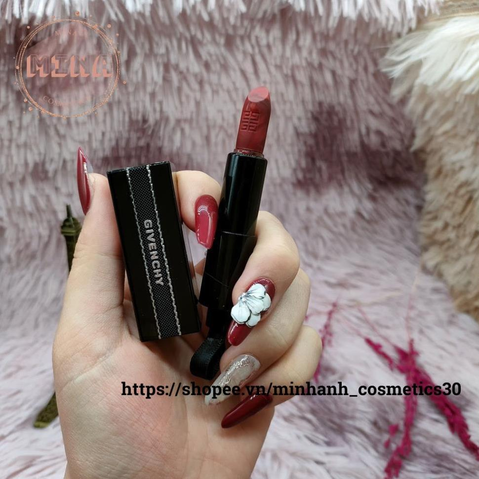 Son Givenchy Rouge Interdit Lipstick màu 25 Rouge Revelateur mini 1.5g