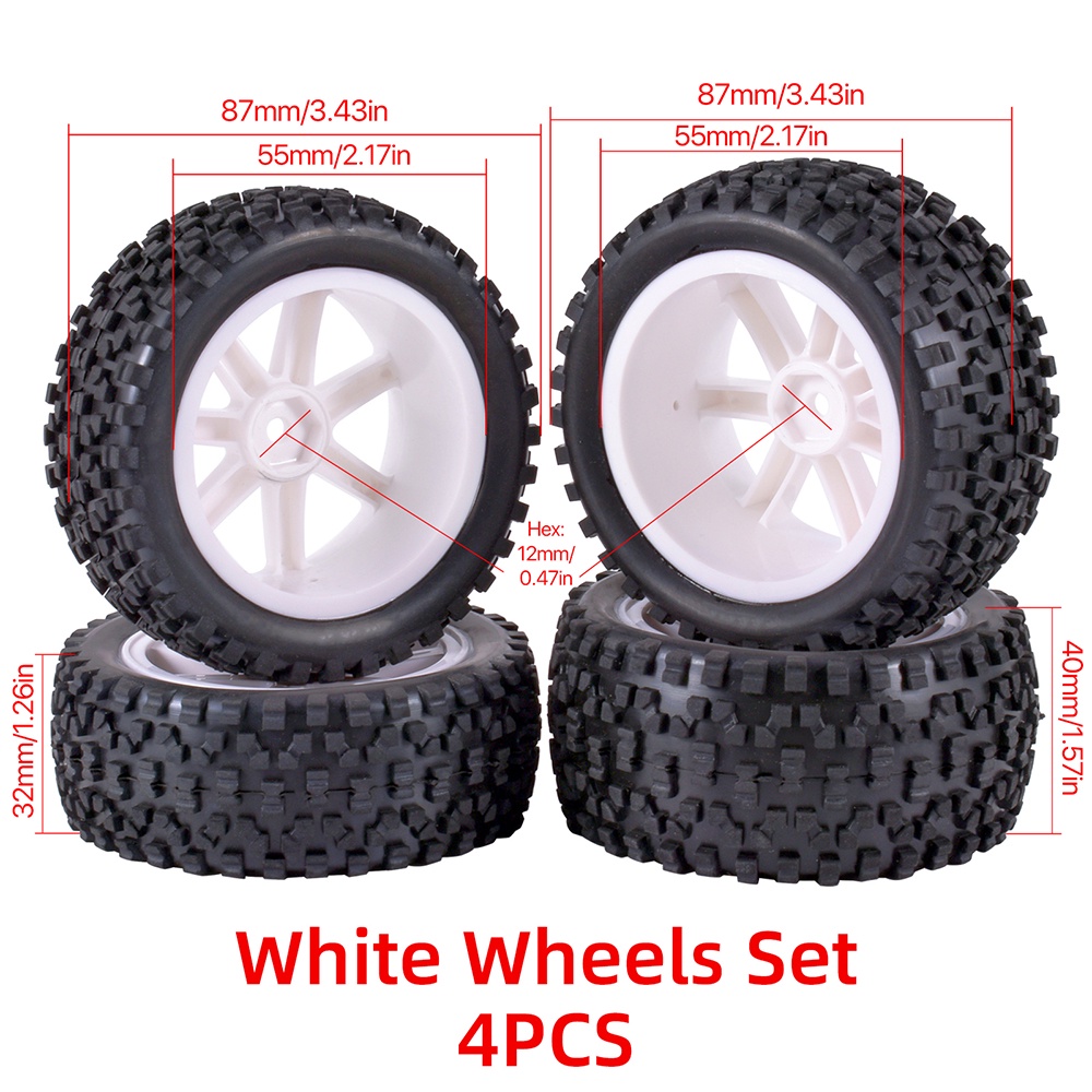 RC Car Wheels and Tires for 144001 124019 12428 124017 124016 124018  Upgrade Parts RC Car Wheels and Tires 1/10 Scale 12mm Hex for WLtoys 144001 124019 12428 124017 Upgrades