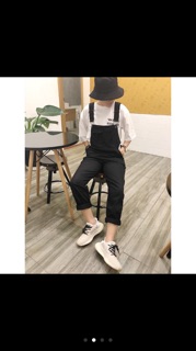Quần yếm kaki màu đen
