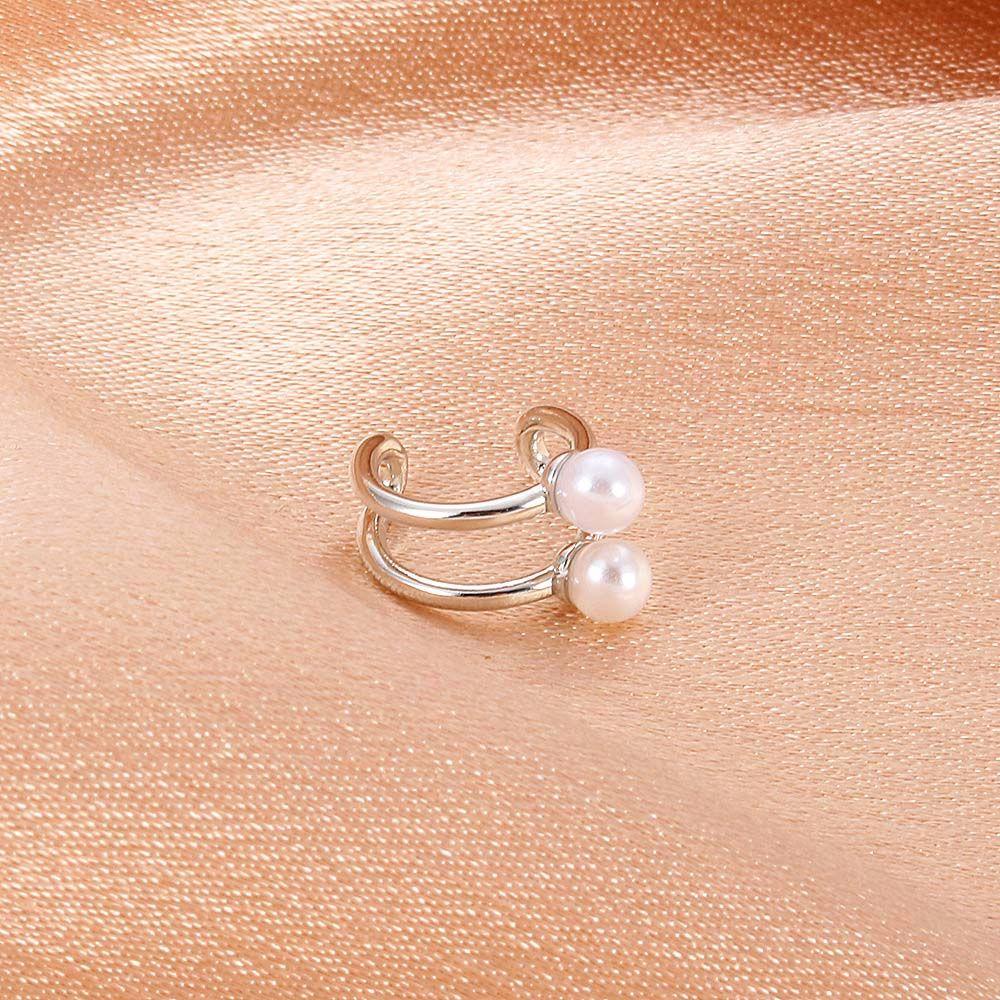 Khuyên Kẹp Vành Tai Hình Chữ C Bằng Hợp Kim Không Cần Khoan Lỗ Phong Cách Hàn Quốc Thời Trang