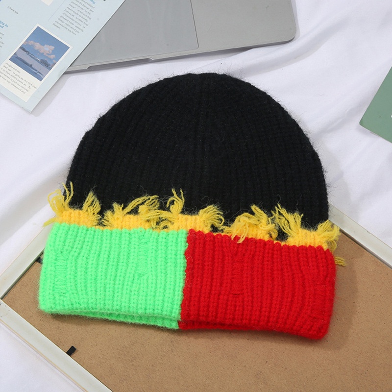 Mũ beanie Dệt Kim Co Giãn Màu Khối Đơn Giản Thời Trang Hàn Quốc