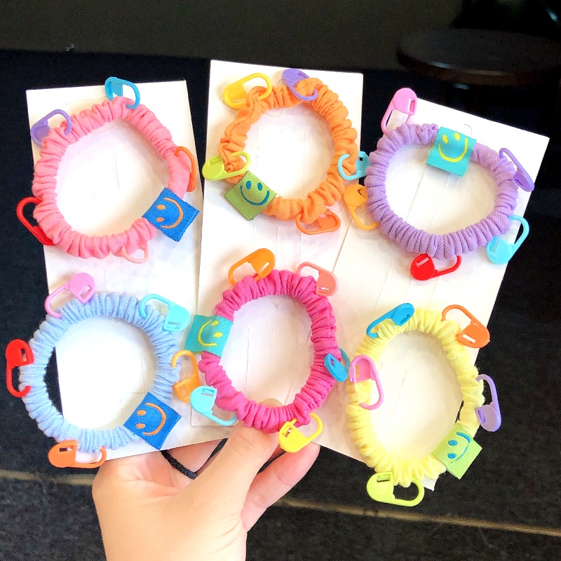Dây Cột Tóc Hình Mặt Cười Màu Sắc Ngọt Ngào Xinh Xắn