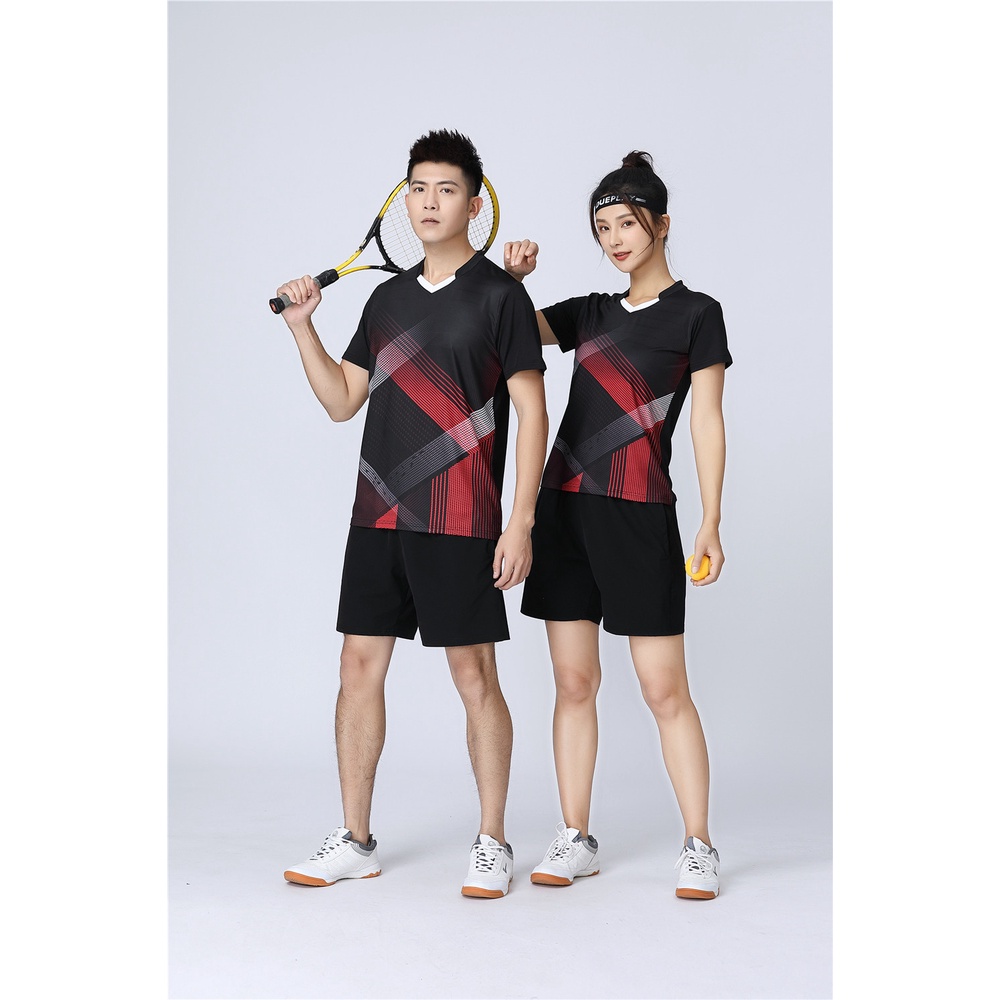 Bộ Quần Short Và Áo Thun Thể Thao Bóng Bàn Nhanh Khô Thời Trang Unisex