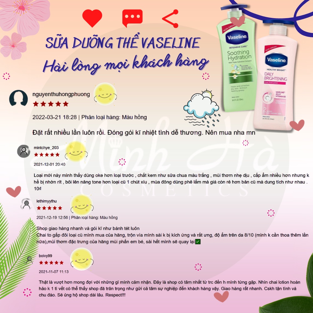 Sữa dưỡng thể Vaseline Healthy Bright Daily Brightening 725ml giúp dưỡng ẩm và làm trắng da