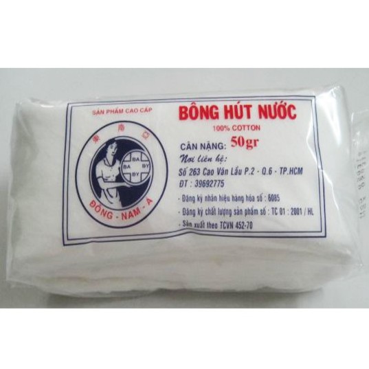 Bông Y Tế Đông Nam Á Baby (50gr)