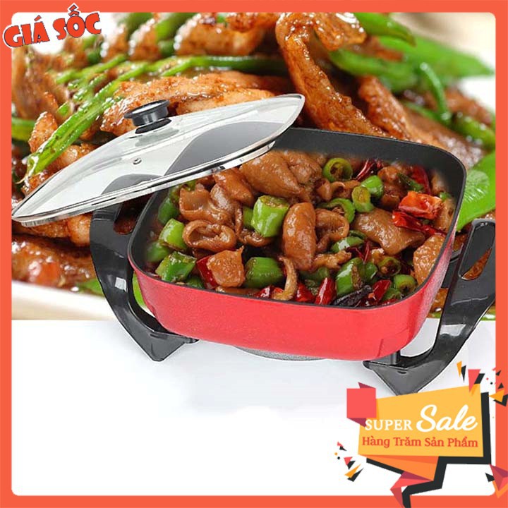(BH 6 THÁNG)NỒI LẨU ĐIỆN VUONG LỚN 30X30X9CM THÁI LAN | BigBuy360 - bigbuy360.vn