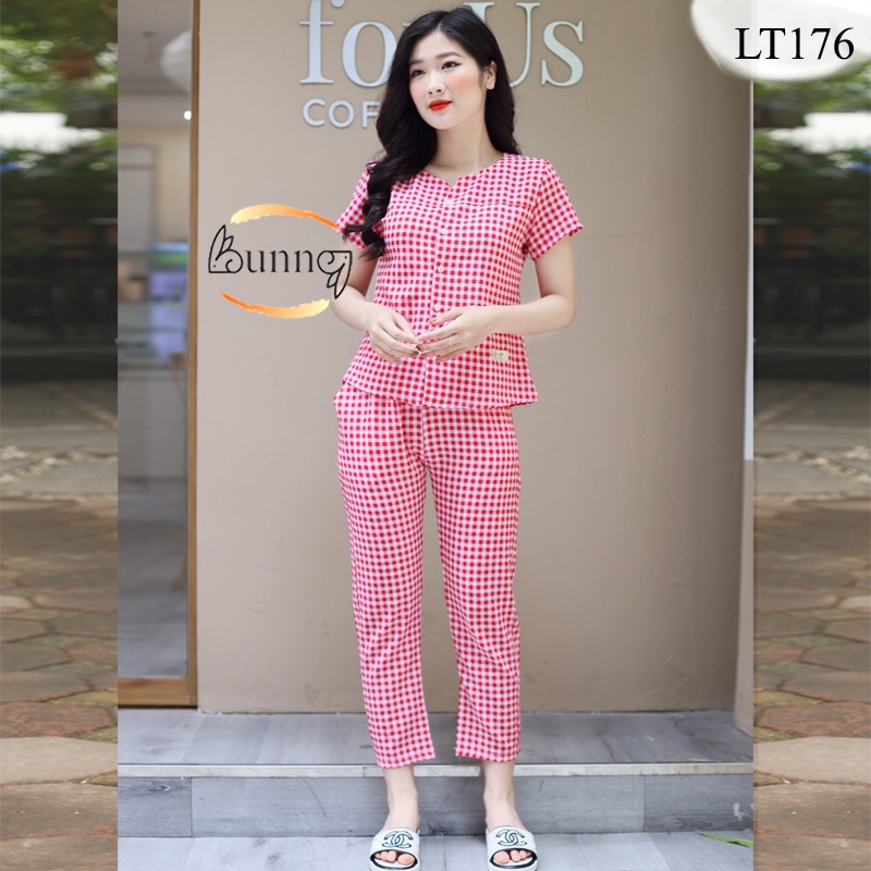 [Bunnysky] Đồ bộ nữ, quần áo sau sinh, mặc nhà đẹp, hoạ tiết dễ thương