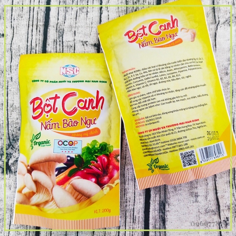 Bột Canh Nấm Bào Ngư - Không Mì Chính - Không chất bảo quản