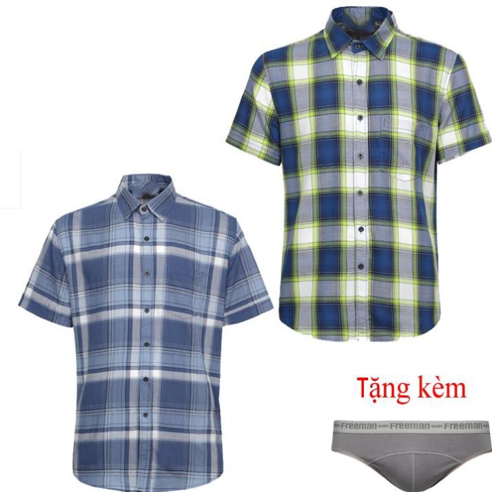 Combo 2 áo sơ mi nam sọc caro cao cấp Gabo Fashion tặng quần lót nam SMIQL3 ❤️FREESHIP❤️