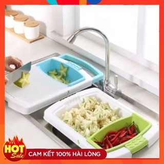 [GIÁ SỈ] Thớt đa năng 3 in 1, Chậu Rửa - Rổ Đa Năng - Thớt