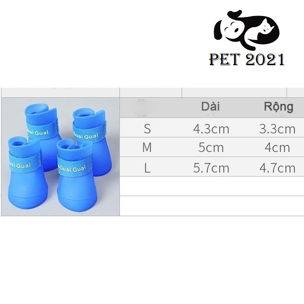 Giày Đi Mưa Thời Trang Dành Cho Chó - PET 2021
