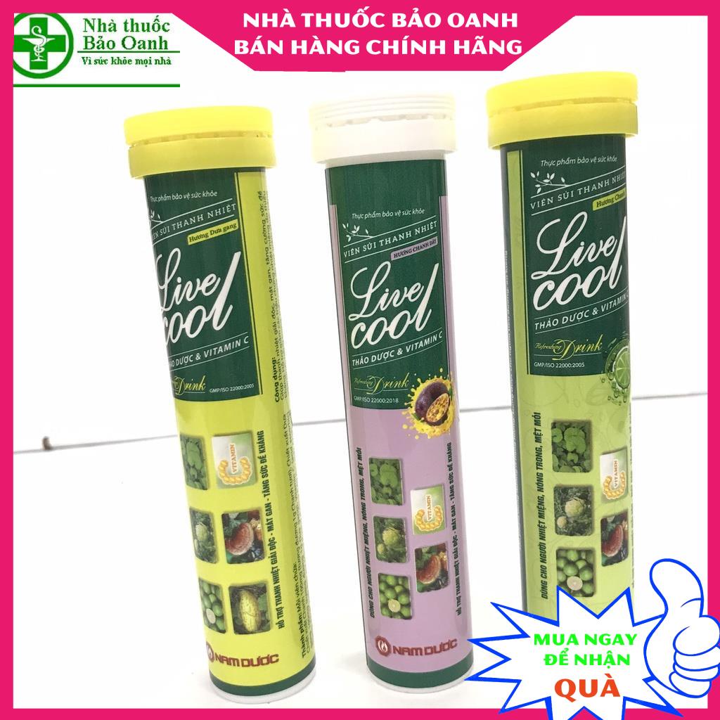 Viên Sủi Thanh Nhiệt Live Cool - Hỗ Trợ Thanh Nhiệt Giải Độc Mát Gan Tăng Sức Đề Kháng Tuýp 16 Viên