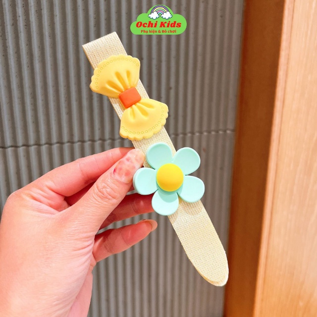 Bờm dán tóc cho bé gấp gọn, miếng dán tóc mái tiện lợi, băng đô dán, dính tóc mái bé gái Ochi Kids
