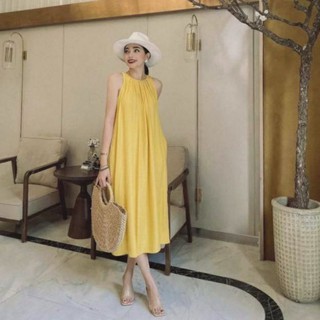 Váy đũi yếm- maxi đũi yếm