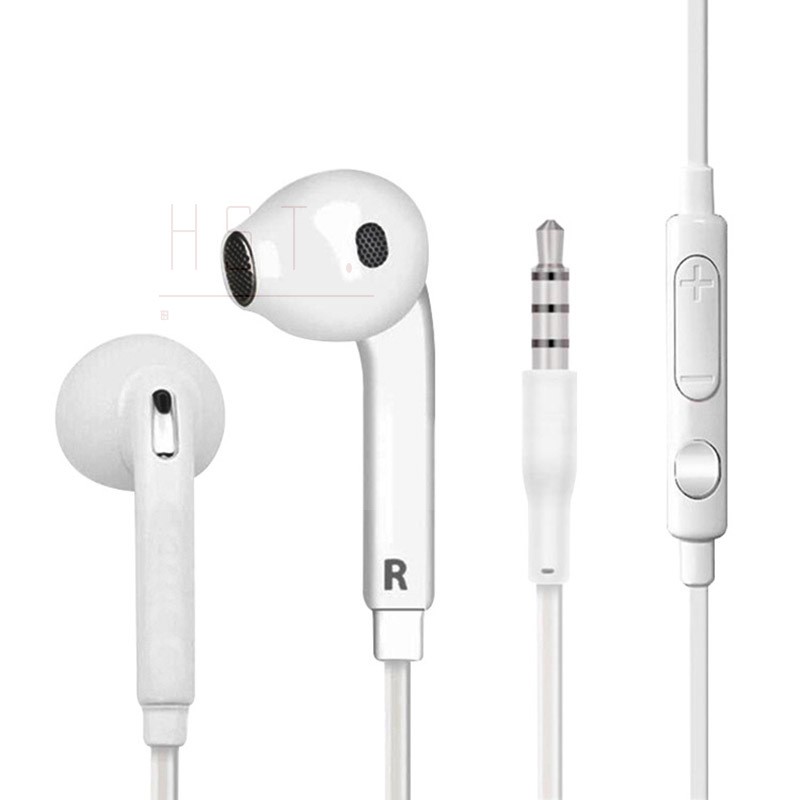 3.5mm Stereo Music Wired Earphone In Ear Earbud Control Headphone with Mic for Samsung S6/ S6 Edge