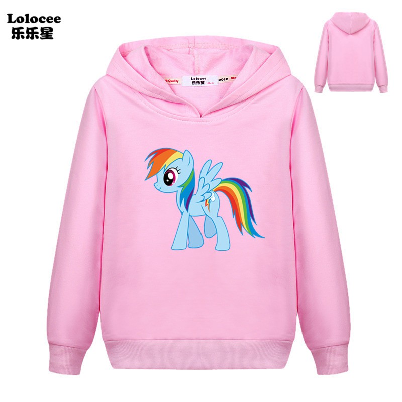 MY LITTLE PONY Áo Hoodie Họa Tiết Ngựa Con Dễ Thương Cho Bé Gái