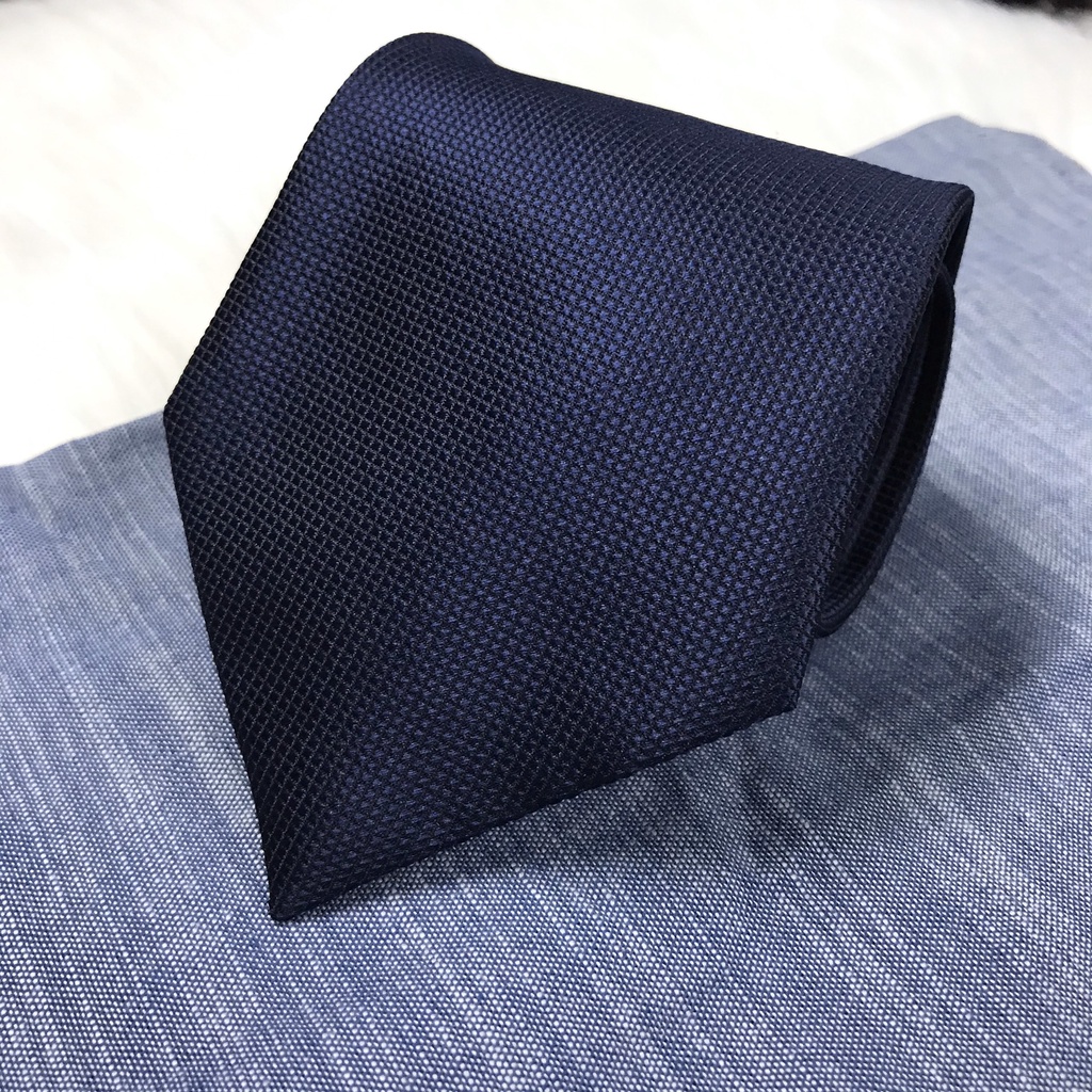 Cà vạt nam công sở và học sinh vải silk lụa cao cấp màu đen bản to 5cm 8cm KING C10