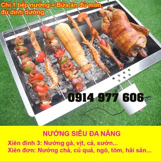 Bếp nướng than hoa tự động môtơ tự xoay, thiết kế độc quyền duy nhất tại Việt Nam