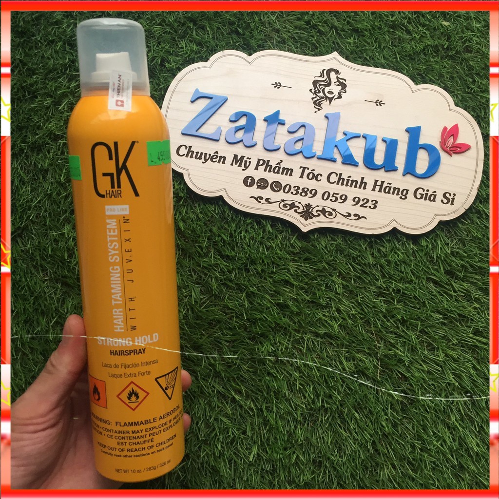 [Chính Hãng]💖💖Gôm tạo kiểu cứng GKHair STRONG HOLD HAIRSPRAY 300ml