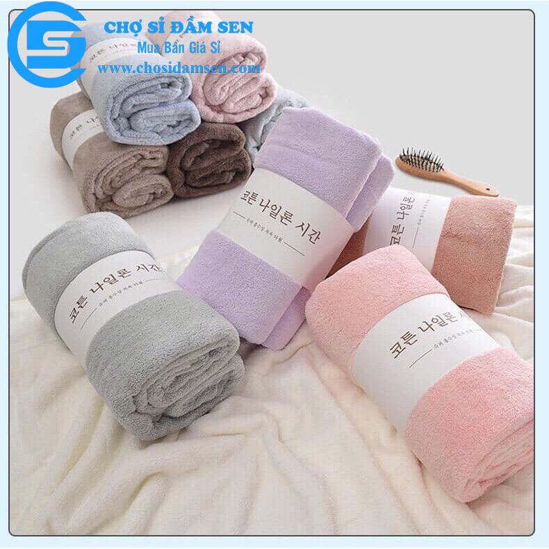 Khăn tắm hàn quốc lông cừu cao cấp 70x140cm chất bông siêu mềm mịn G318-KhantamHQ