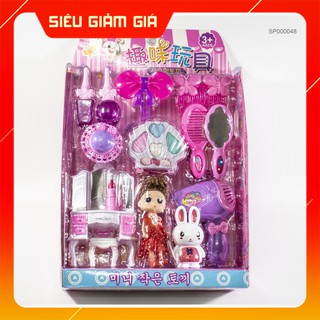 Vỉ đồ chơi búp bê trang điểm và thỏ buddy cho bé
