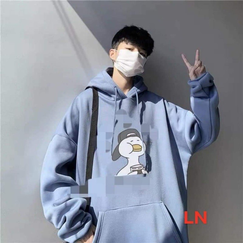 Áo hoodie vịt đội mũ ngược 5D LN12