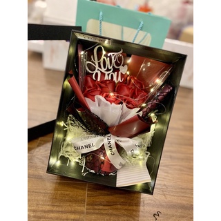 ‼️‼️ [Hoả tốc] Hoa sáp thơm hộp chữ nhật kèm đèn 😘😘