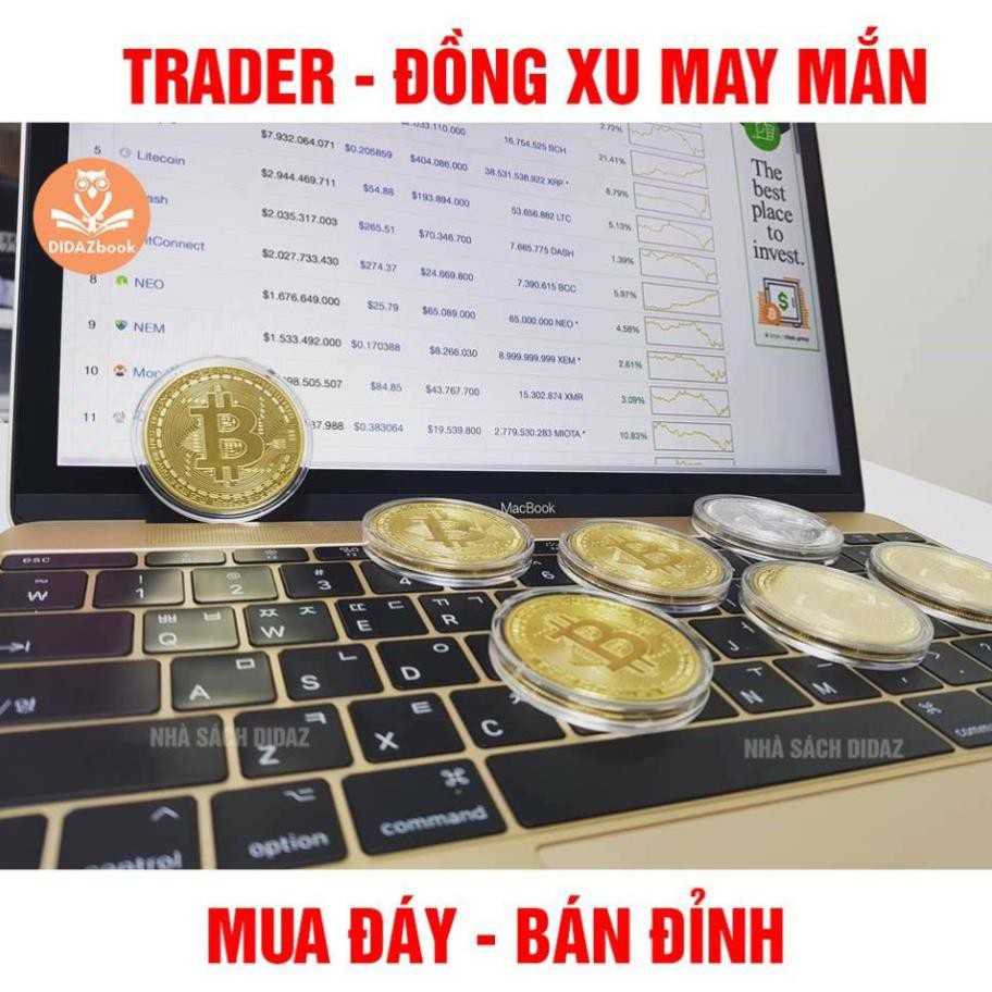 Giá sock lấy tương tác Đồng xu bitcoin mạ vàng 24k may mắn, quà lưu niệm, quà tặng + Hộp đựng