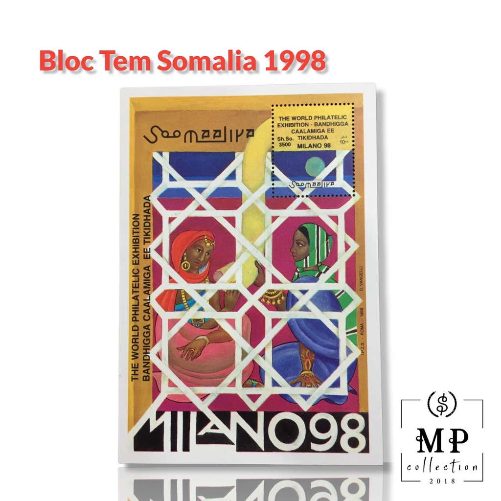 Bloc tem Somalia sưu tầm Triển Lãm quốc tế Milano 1998.