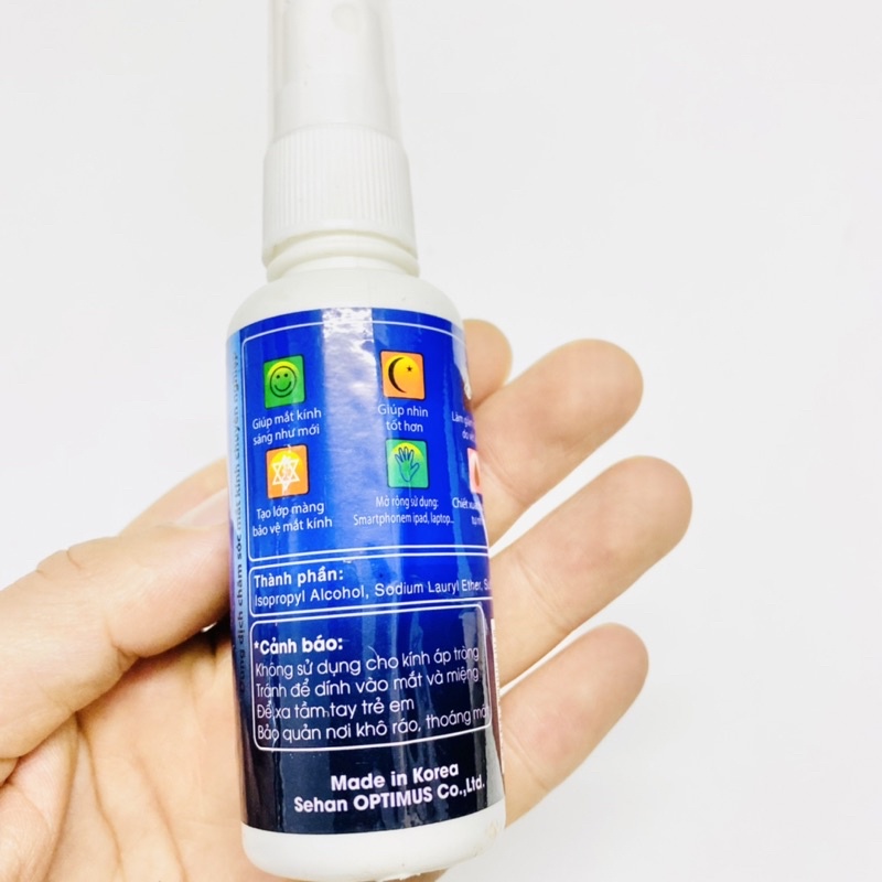Nước rửa tròng kính , dung dịch vệ sinh mắt kính chính hãng TAMANHOPTICAL