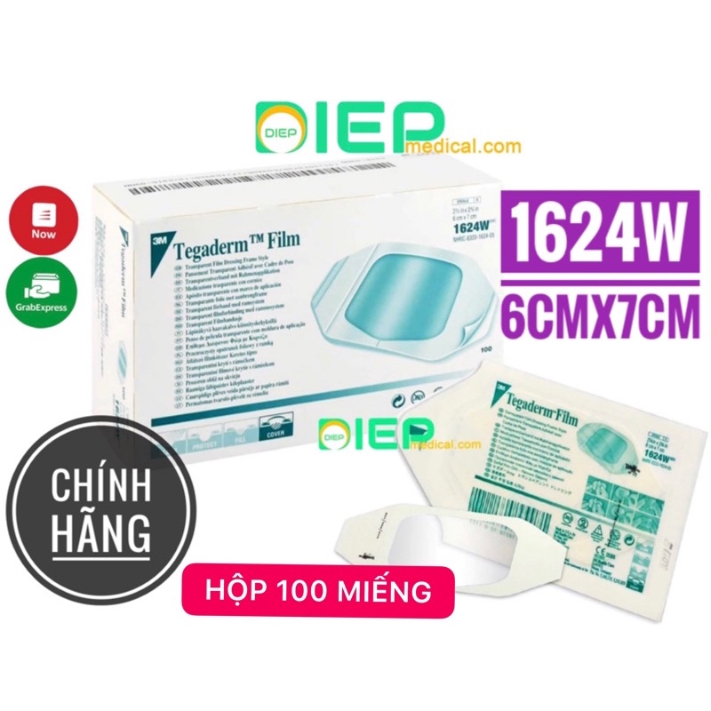 ✅ TEGADERM 1624W 3M Băng Film trong vô khuẩn, chống thấm nước (Chính hãng 3M Mỹ)