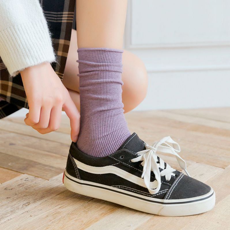 tất nữ cao cổ-tất nữ nhún ulzzang cao cổ phong cách Hàn Quốc