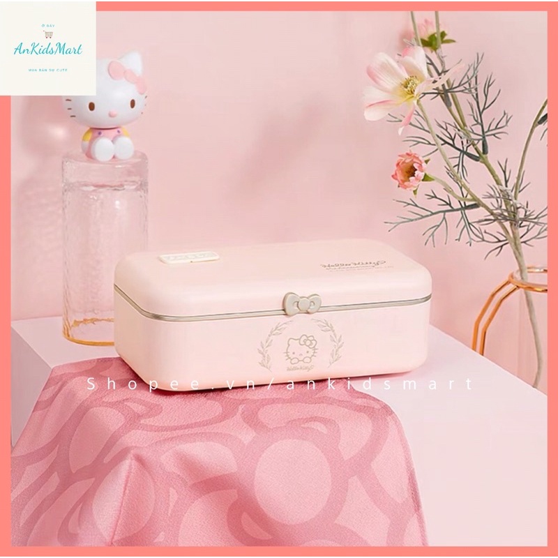 Hộp cơm giữ nhiệt/ Hộp cơm điện làm nóng khan A4BOX Hello Kitty có thể hâm nóng cho nhân viên văn phòng (sạc di động)