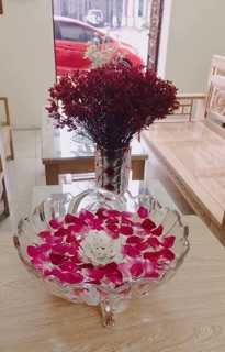 Bát thố thuỷ tinh 3 chân đựng hoa quả