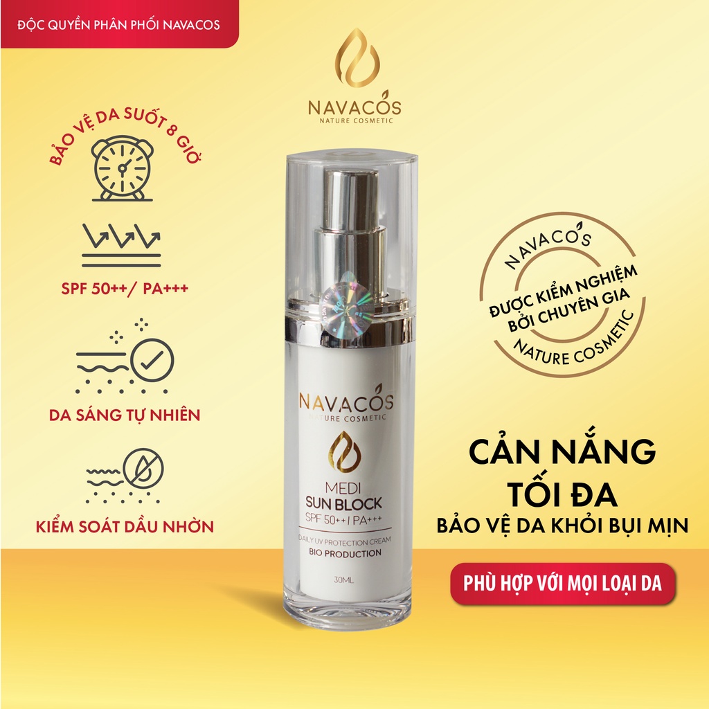 Kem chống nắng Medi Sun Block SPF50+/PA+++ 30ml dành cho nam