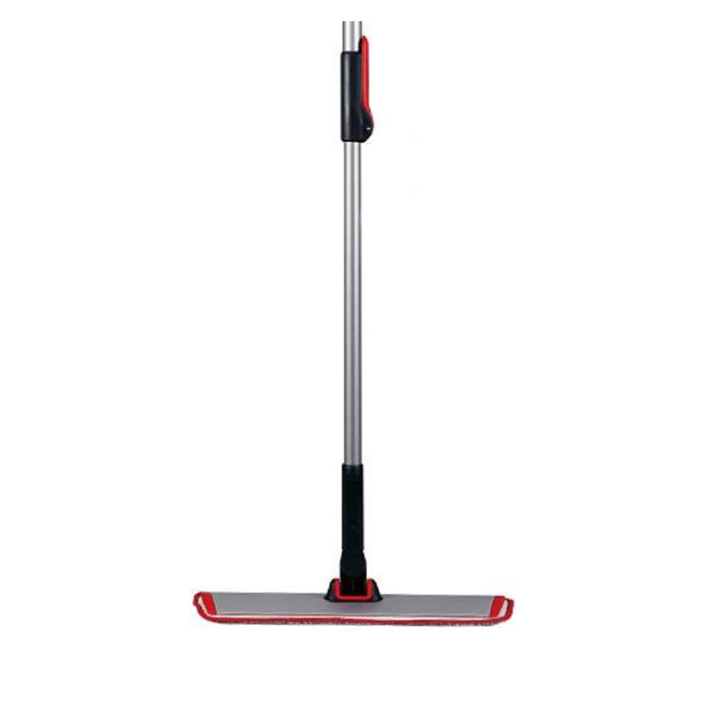 HomeBase ME LIVING Chổi quét nhà phẳng 360 độ bằng Microfiber 35inch ZURE W90xH133xD11cm màu xám/đỏ