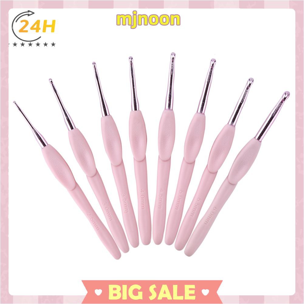 Set 8 kim đan len bằng nhôm tay cầm nhựa tiện dụng