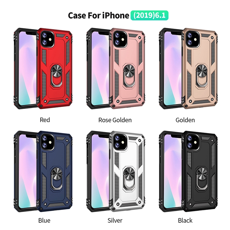 Google Pixel 4XL Google Pixel 4 Luxury Armor Shockproof Holder Magnetic Ring Stand Case Cover