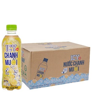 Thùng 24 chai nước uống Chanh muối ICY - Chai 350ml (Vinamilk)