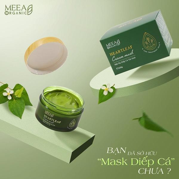 Mặt Nạ Diếp Cá Meea Organic Heartleaf Cream Mask Mặt Nạ Dưỡng Trắng Da Tự Nhiên