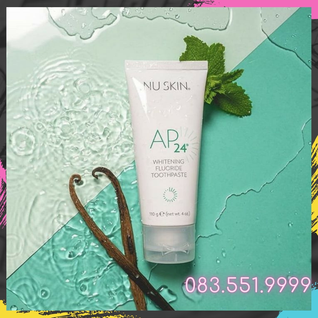 Kem đánh răng AP24 Nuskin Whiteing Flouride Toothpaste 110g trắng sáng, hết hôi miệng, ngừa sâu răng