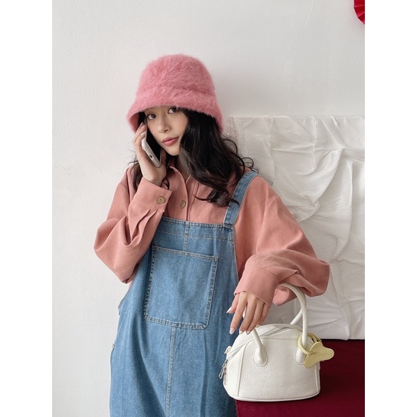 Kuchimachic- Áo sơ mi trơn chất liệu nhung mềm mã KUSM07