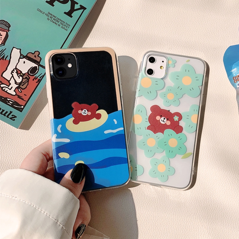 Ốp điện thoại in hình chú gấu hoạt hình xinh xắn cho Iphone 5/5S/6/6+/6S/6S+/6/7/7+/8/8+/X/XS/XS Max/11/11 pro/11Promax | BigBuy360 - bigbuy360.vn