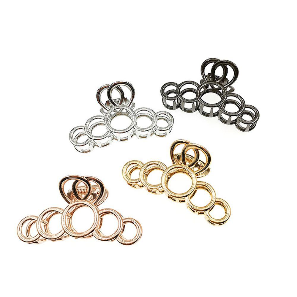 Kẹp Tóc Kim Loại Hình Tròn Rỗng Cho Nữ Khi Tắm 2life